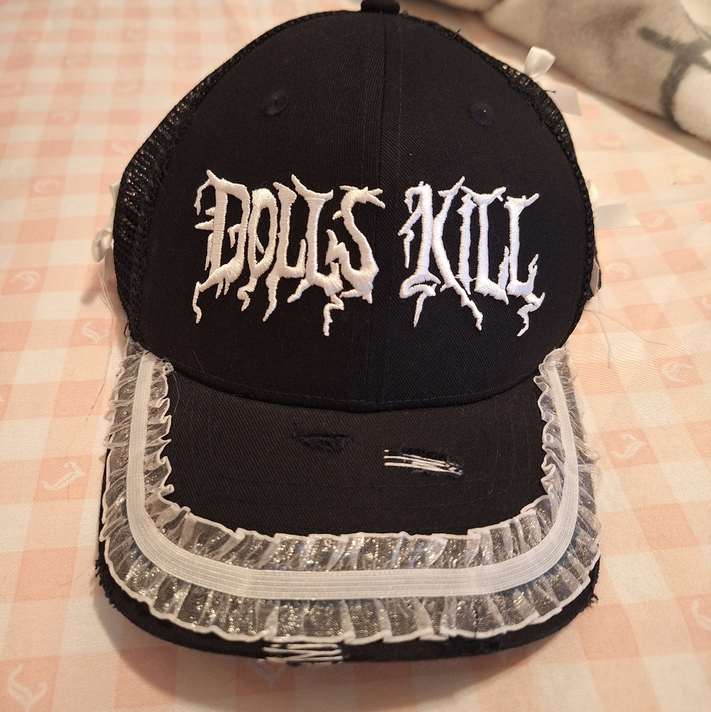 Customized Dolls Kill Distressed Trucker Hat